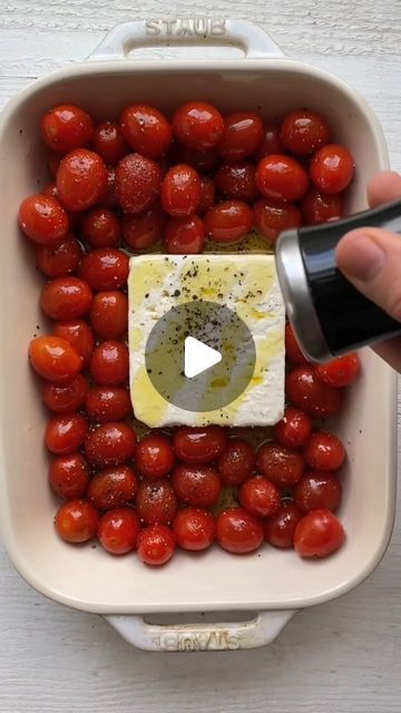 The Mediterranean Diet on Instagram: "🫒🥘 Baked Feta Pasta.
💁‍♀️ Type "Yes" If You Want to Get More Recipes From @mediterraneandiet_mealplan

👋 Follow @mediterraneandiet_mealplan to Get Daily Mediterranean Recipes

👉 INGREDIENTS AND SUBSTITUTIONS

Tomatoes: Opt for cherry or grape tomatoes for this recipe. Their small size means optimal flavor, and the presentation of the tomatoes when they burst is just stunning.
Feta Cheese: Use a block of feta cheese for best results. That’s because the block is less processed and will give a more melty consistency when baked.
Pasta: You can use any pasta you’d like or even make this with gluten-free pasta.
Seasoning & Herbs: You’ll need olive oil, salt, pepper, garlic and basil. Play around with the seasoning and herbs if you’d like. You can try us Grape Tomatoes And Feta Pasta, Feta Cherry Tomato Pasta, Feta Cheese Grape Tomatoes Pasta, Cherry Tomatoes And Feta Cheese, Pasta With Cherry Tomatoes And Feta, Fetta Cherry Tomato Pasta, Grape Tomato Recipes, Cherry Tomato Pasta, Feta Pasta