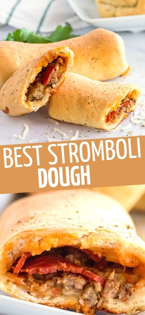 Stromboli Dough Recipe, Stromboli Dough, Pizza Dough Recipes, Stromboli Recipe Easy, Homemade Stromboli, Stromboli Recipe, Yeast Recipes, Recipes Pizza, Pizza Roll