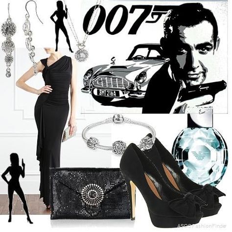 James Bond Theme Outfit, James Bond Theme Dress, James Bond Theme Party Outfit, James Bond Dresses, Bond Girl Outfits, James Bond Theme Party, 007 Theme, James Bond Outfits, 007 Party