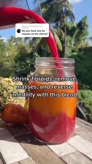 Fibroid Juice Recipe, Fertility Juice Recipes, Fibroid Smoothies, Fertility Juicing Recipes, Fibroid Shrinking Juice, Fibroid Diet, Fertility Smoothie, Easy Juice Recipes, Irregular Periods