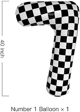 Wholesale 40 Inch Checkered 7 Balloon Large Black and White Number Balloon for Race Car 7th Birthday Party Supplies Number 7 Checkered Balloon Supplier Check more at https://www.packagingeye.com/product/wholesale-40-inch-checkered-7-balloon-large-black-and-white-number-balloon-for-race-car-7th-birthday-party-supplies-number-7-checkered-balloon-supplier Disco Party Decorations, Small Chalkboard, Mini Chalkboards, Plastic Forks, Non Woven Bags, Number 7, Number Balloons, Gold Party, Card Storage