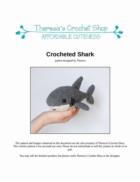 Crocheted Shark pattern Crochet Great White Shark, Crochet Shark Amigurumi, Crochet Shark Free Pattern, Free Crochet Shark Pattern, Free Shark Crochet Pattern, Crochet Shark Pattern Free Amigurumi, Crochet Shark Pattern Free, Shark Crochet Pattern Free, Crochet Shark Pattern