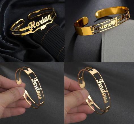 Excited to share the latest addition to my shop: Customized Letter Name Bracelet Personalized Custom Bangles Women Men Rose Gold Stainless Steel Chrismas Jewelry Gift Custom Bangle, The Bangles, Open Bangle, Bangles Style, Just Because Gifts, Unique Bracelets, Name Bracelet, Beautiful Heart, Cartier Love Bracelet