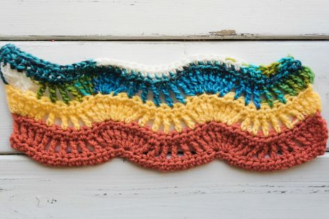 AllFreeCrochet.com - Free Crochet Patterns, Crochet Projects, Tips, Video, How-To Crochet and More Feather And Fan Crochet, Fan Crochet Pattern, Crochet Ripple Blanket, Crochet Feather, Glove Pattern, Feather Stitch, All Free Crochet, Crochet Dishcloths, Learn How To Crochet