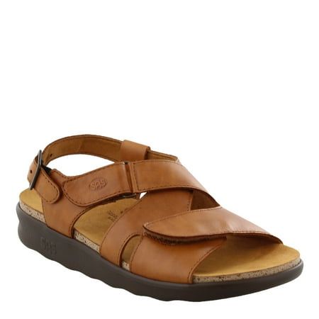 Women's SAS, Huggy Sandal. Like a hug for your foot, this soft and supportive sandal style will keep you comfortable all day long. The broad contoured footbed with soft Super Suede? cover is molded so the natural arches and curves of your foot are cradled in comfort. Breathable soft leather uppers in a low heel comfort sandal style SAS "EZ Strap?" adjustable closure allows you to customize the feel of the sandal Supportive broad contoured footbed with a soft Super Suede? cover Wide sole base pro Supportive Sandals, Sandal Style, Wedge Loafers, Brooks Shoes, Vionic Shoes, Leather Sandals Women, Shoes Heels Pumps, A Hug, Brown Sandals