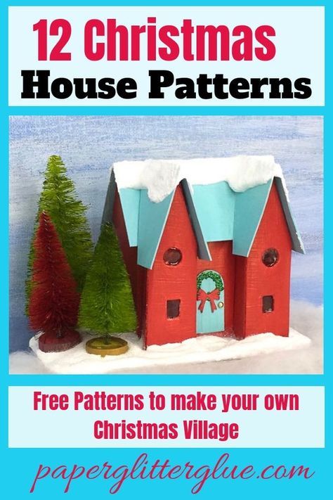 Advent Calendar Diy, Holiday Houses, Putz House, Diy Christmas Village, House Template, Christmas Houses, Mini Houses, Christmas Village Houses, Decoupage Furniture