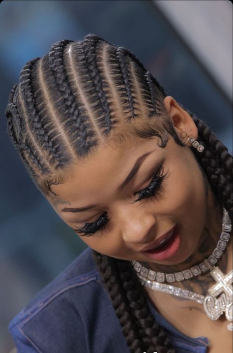 Chrisean rock. Braids. Cornrows Chrisean Rock Hairstyles, Chrisean Rock Braids, Chrisean Rock, Rock Hairstyles, Faux Locs Hairstyles, Stitch Braids, Locs Hairstyles, Faux Locs, Protective Hairstyles