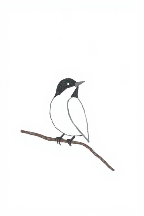 Check Out This Simple Bird Drawing & 12+ Other Bird Drawing Ideas! #drawinginspiration #drawing Simple Bird Illustration, How To Draw Birds Easy, How To Draw A Bird, Bird Drawing Ideas, Cartoon Bird Drawing, Simple Bird Drawing, Bird Line Drawing, Branch Drawing, Bird Doodle