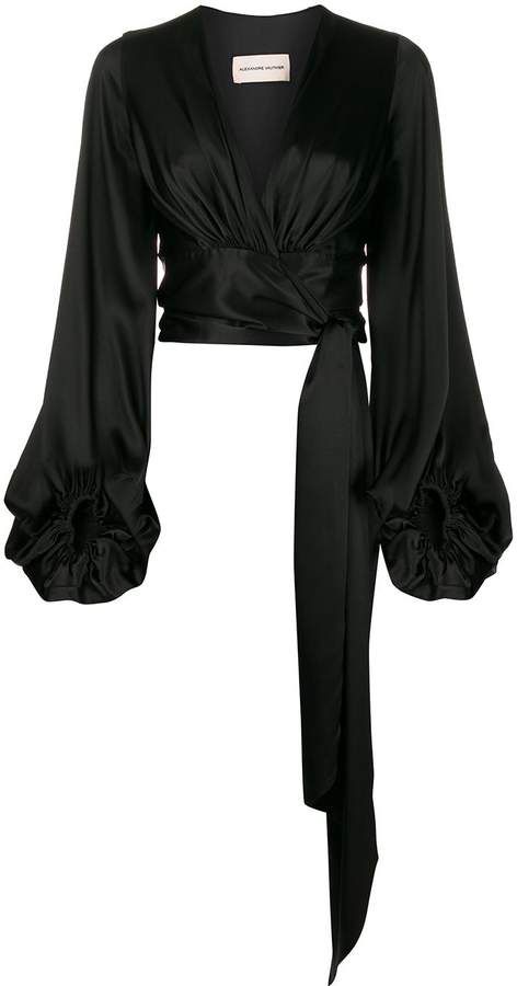 Alexandre Vauthier silk wrap front blouse #Sponsored , #affiliate, #silk#Vauthier#Alexandre Estilo Hijab, Hat Jewelry, Draped Sleeves, Alexandre Vauthier, Crop Top Outfits, Looks Chic, Elegant Outfit, Luxury Brands, Baddie Outfits