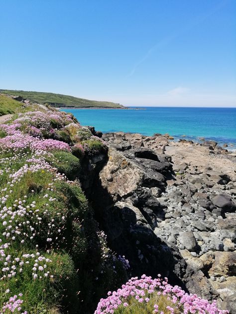 Cornwall Painting, Cornish Coastline, Cornish Coast, Wedding Colour, My Favorite Image, Wedding Color Schemes, Colour Scheme, House Inspo, In Bloom