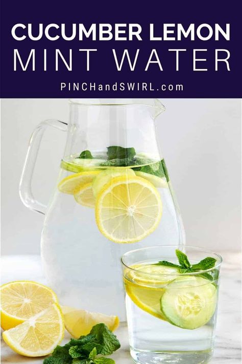 A super simple and versatile recipe for how to make Cucumber Lemon Mint Water! Endless benefits including being ridiculously refreshing! Lemon Lime Water, Lemon Mint Water, Nonalcoholic Drink, Lemon Infused Water, Cucumber Lemon Water, Lemon Water Health Benefits, Lemon Water Before Bed, The Egg Diet, Lemon Juice Benefits