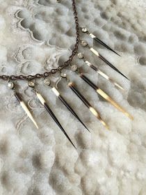 Awesome Necklaces, Draping Pattern, Deer Skull Art, Oddities Jewelry, Taxidermy Jewelry, Porcupine Quills, Bone Crafts, Bone Art, Bone Jewelry