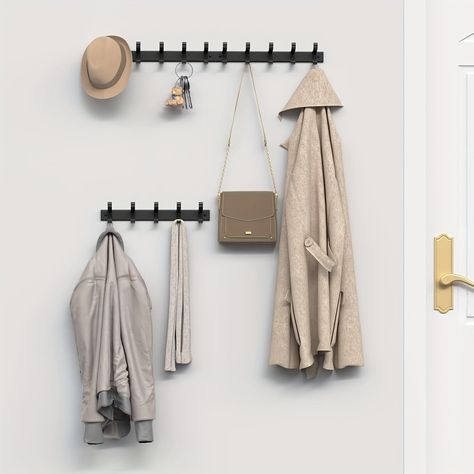 Faster shipping. Better service Bedroom Coat Hanger, Coat Rack Bedroom, Slide Wardrobe, Coat Hooks Hallway, Room Panelling, Entryway Catchall, Coat Holder, Wall Coat Hooks, Black Coat Hooks