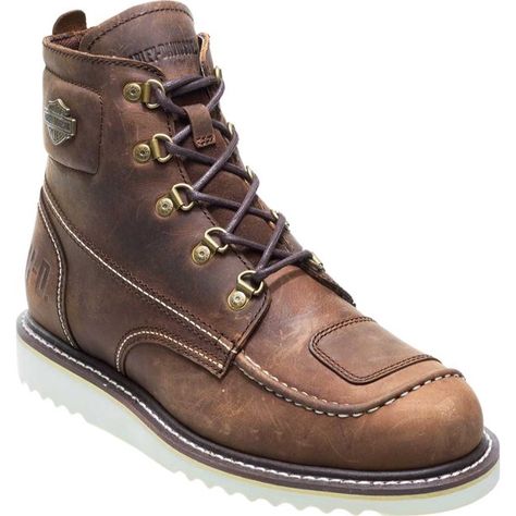 Men's Harley-Davidson Hagerman Ankle Boot Brown Full Grain Leather 11.5 M - Walmart.com Harley Davidson Shoes, Harley Davidson Boots, Liner Socks, Brown Ankle Boots, Mens Shoes Boots, Motorcycle Boots, Goodyear Welt, Shoes Men, Full Grain Leather