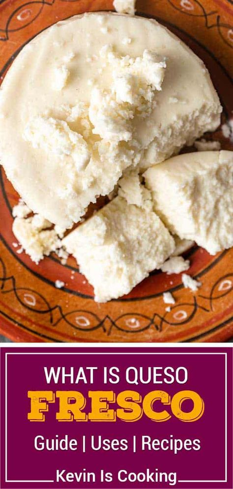 Queso Fresco is a fresh, crumbly, and light white Mexican cheese. Learn more about this tasty ingredient and the different ways to use it! What To Do With Queso Fresco, Uses For Queso Fresco Cheese, Queso Fresco Recipe Dips, Authentic Queso Blanco, How To Make Homemade Queso, Queso Fresco Dip Recipe, Quest Fresco Cheese Dip, Queso Dip With Queso Fresco, Ranchero Queso Fresco Cheese Dip