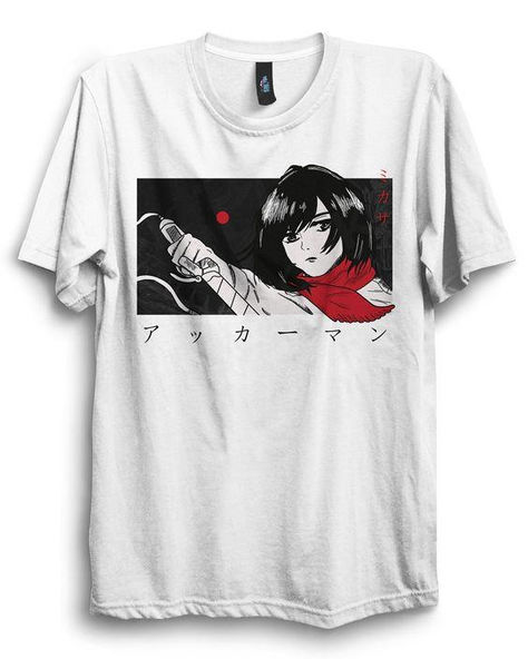 Anime T Shirt Design Ideas, Anime Tshirt Design Ideas, Mikasa Anime, Streetwear Tshirts, Harness Fashion, Green Halloween, Anime Shirts, Anime Streetwear, Japanese Tshirt