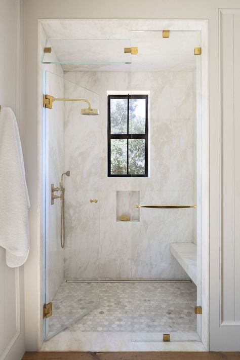 Shower For Older People, Master Bathrooms Floors, Trayless Showers, Limestone Bathroom Wall, Master Bath Shower Tile, Transitional Master Bath, Marble Shower Walls, Marble Bathroom Sink, Cream Marble