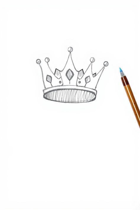 Check Out This Doodle Crown Drawing + 12 Other Crown Drawing Ideas! #drawingideas #drawing How To Draw A Crown, Drawing Of A Crown, Crown Drawings, Sea Turtle Drawing, Crown Painting, Day Art Challenge, 30 Day Art Challenge, Crown Illustration, Gem Drawing