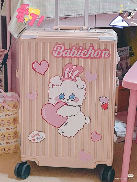 Koper Traveling, Kawaii Suitcase, Flavio Zaviera, Cat Suitcase, Hello Kitty Suitcase, Cute Suitcases, Cute Luggage, Luxury Tote Bags, Hello Kitty Bag