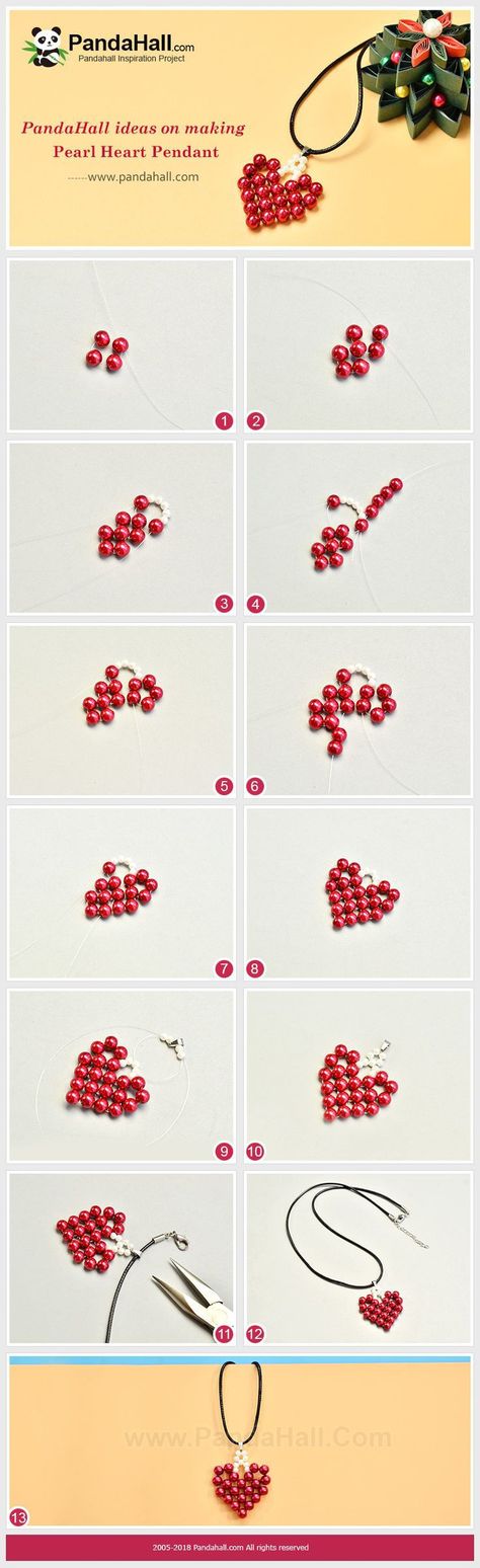 Beaded Jewelry Patterns Tutorials Beads Gone Wild, Beaded Heart Pendant, Heart With Beads Tutorial, Beads Heart Tutorial, Heart Beads Tutorial, Bead Heart Tutorial, Beaded Heart Tutorial, Beaded Hearts, Pola Macrame