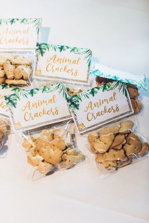 Animal Crackers Favors, Animal Cracker Favors, Animal Cracker, Sprinkle Shower, Zoo Party, Party Dips, Cracker Snacks, Snack Table, Animal Crackers