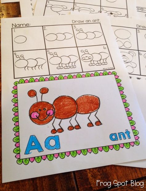 Free Alphabet Directed Drawing Page Directed Drawing Kindergarten, Abc Crafts, Preschool Alphabet, Kindergarten Letters, Alphabet Kindergarten, Teacher's Pet, Abc Activities, Directed Drawing, The Letter A