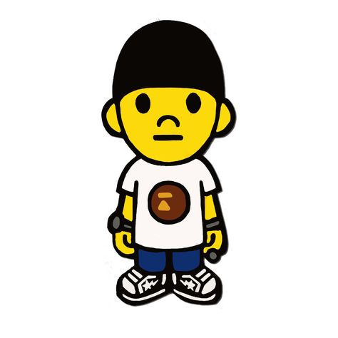 Bape Cartoon Character, Bape Characters Rappers, Bape Characters, Bape Cartoon, Bape Art, Bape Logo, Graphic Design Images, Hypebeast Wallpaper, Skateboard Stickers