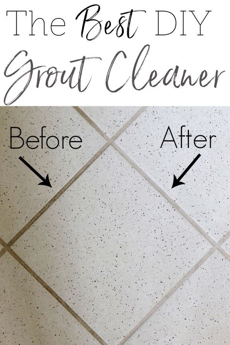 Learn how to clean grout with this DIY Grout Cleaner. It cleans and whitens the dirtiest grout lines with hardly any effort. You only need two ingredients; and you probably have them on hand. Diy Grout Cleaner, Diy Grout, Lavender Laundry, Grout Cleaning, Homemade Cleaners, Final Countdown, Cleaning Tricks, Bathroom Cleaning Hacks, Natural Cleaning