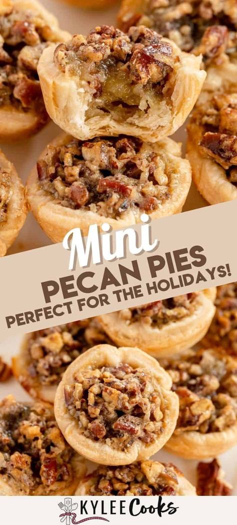 Pecan Bites Recipe, Small Pecan Pies, Pecan Cups, Pecan Tarts Mini, Mini Pecan Pie Recipes, Tarts Mini, Mini Pecan Pie, Pecan Tarts Recipe, Pecan Pie Tarts