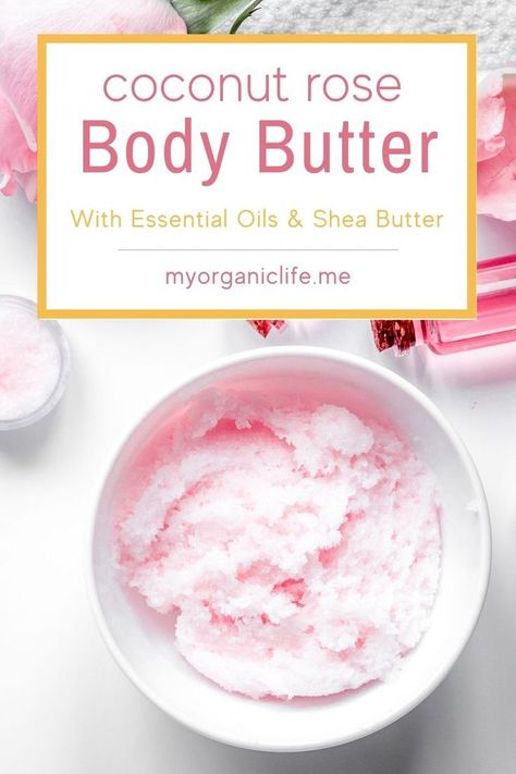 Homemade Apothecary, Body Butter Recipe Whipped, Scrub Business, Whipped Body Butter Recipe, Butter Ideas, Coconut Oil Body Butter, Rose Body Butter, Diy Body Butter Recipes, Body Butter Recipe