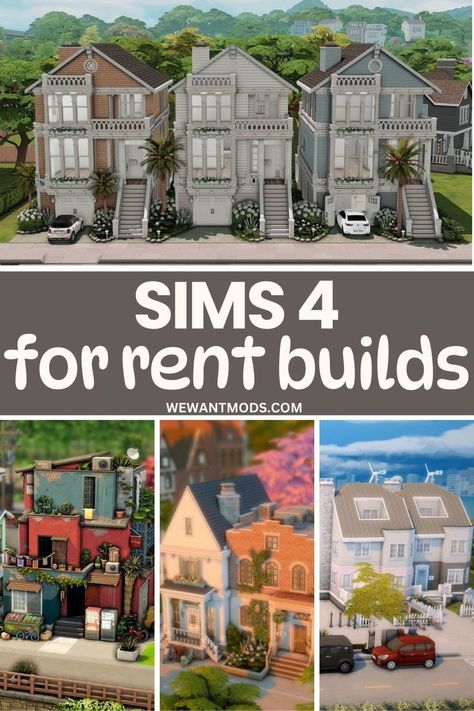 sims 4 for rent builds Townhouse Apartments, Sims Challenge, Sims 4 House Plans, Sims 4 House Building, Townhouse For Rent, Apartment Floor Plan, Sims 4 House Design, Sims Building, Apartment Floor Plans