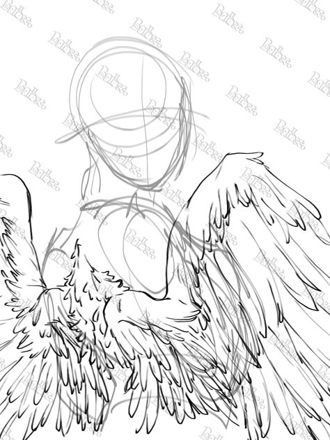 Feel free to use as reference for your drawings ! Pls credit when you post, thx !      Tag ( ignore ) : #aesthetic #art #angel #oc #wings #reference #drawing #draw #originalart #digitalartist