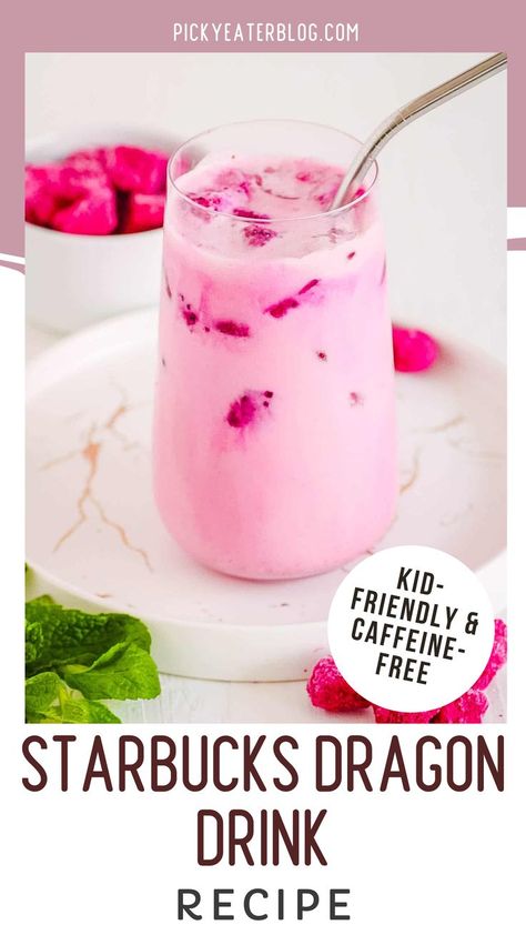 Starbucks Dragon Fruit Drink, Starbucks Dragon Drink Recipe, Dragon Drink Recipe, Dragon Fruit Drink, Dragon Drink, Dragon Fruit Juice, Dragonfruit Recipes, Fruit Drinks Recipes, Coconut Milk Drink