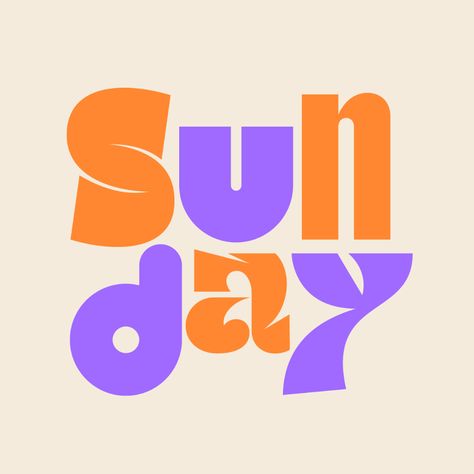 Behance :: For You Sun Day, Logo Branding Design, Graphisches Design, Store Logo, Creative Typography, Typographic Design, Typography Letters, Typography Inspiration, Typography Fonts