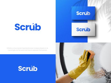 Visual identity Of SCRUB, 

SCRUB  is a Commercial Cleaning Services Company based on UK, I use simple and flat icon here to represent the business.
Let me hear your feedback on it ,

Thank you very much!