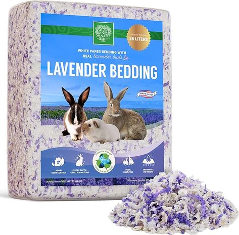 Amazon.com : Small Pet Select- White Paper Bedding with Real Natural Lavender. Rabbits, Guinea Pigs, and Other Small Animals, 56L : Pet Supplies Lavender Bedding, Rat Dog, Rabbit Bedding, Dog Remedies, Chicken Signs, Pet Guinea Pigs, Natural Bedding, Cat Items, Lavender Buds