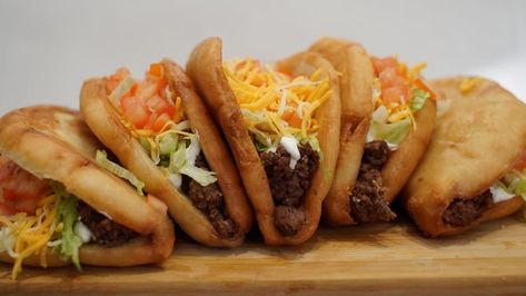 How to Make Taco Bell's Chalupas at Home Air Fryer Chalupa, Chalupa Shell, Taco Bell Chalupa, Chalupa Recipe, Hard Shell Tacos, Taco Bell Recipes, How To Make Taco, Popsugar Food, Taco Recipes