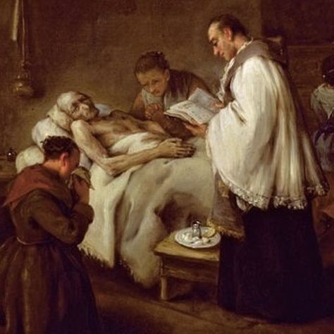 You may be wondering, “What are the Last Rites, and who can receive them?”. In this article, we will be covering which sacraments make up the last rites, when and how they are performed, and who can receive the rites. Is anyone among you sick? He should summon the presbyters of the church, and they … Anointing Of The Sick, Seven Sacraments, Our Father Prayer, Last Rites, Sign Of The Cross, Art Uk, Catholic Prayers, Old Master, Mother Mary