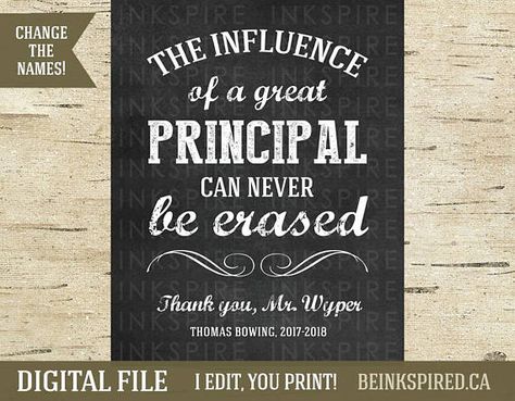 Principal Gift Gift for Principal Personalized Vice Gift For Principal, Principal Appreciation Gifts, Teacher Appreciation Doors, Principal Appreciation, Teacher Gift Printables, Teacher Holiday Gifts, Vice Principals, Principal Gifts, Thank You Teacher Gifts