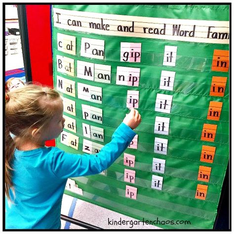 Mini Classroom, Family Activities Kindergarten, Writing Center Kindergarten, Pocket Chart Center, Word Work Kindergarten, Pocket Chart Activities, Homeschool Fun, Kindergarten Ela, Kindergarten Centers