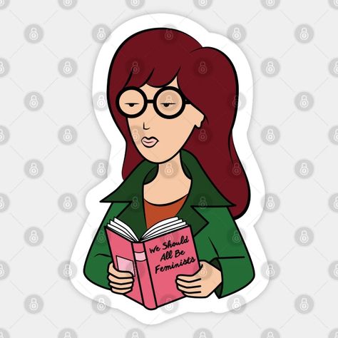 We Should All Be Feminists - Daria - Sticker | TeePublic Mardi Gras 2023, We Should All Be Feminists, Matching Disney Shirts, Stickers Printable, Disney Trip, Disney Shirts, Mickey Minnie, Printable Stickers, Disney Trips