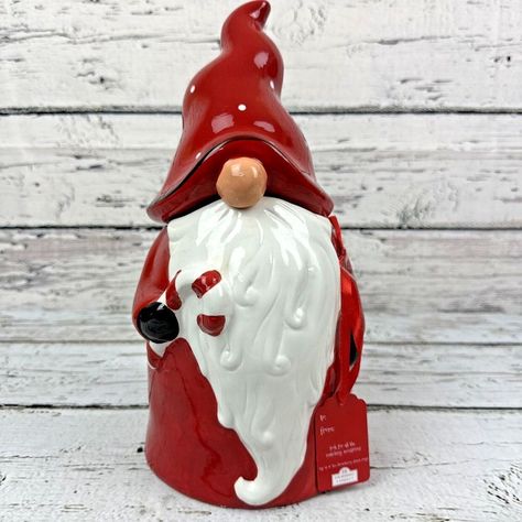 Whimsical Cupboard Strawberry Street Gnome Santa Cookie Jar/Canister 13" Nwt Bring Whimsical Charm To Your Holiday Decor With This Adorable Red Gnome Figurine From 10 Strawberry Street. Perfect For Adding A Festive Touch To Mantels, Shelves, Or Tabletops During Christmas And Winter Seasons. This Charming Ceramic Gnome, With Its Vibrant Red Hat And Flowing White Beard, Will Delight Guests And Family Alike. Ideal For Creating Magical Holiday Displays Or As A Unique Gift For Gnome Enthusiasts And Holiday Decorators. Keywords: Gnome, Christmas Decor, Holiday Figurine, 10 Strawberry Street, Red Gnome, Ceramic Figurine, Winter Decoration, Festive Ornament, Scandinavian Decor, Christmas Gift Gnome Christmas Decor, Gnome Ceramic, Santa Cookie Jar, 10 Strawberry Street, Santa Cookie, Ceramic Cookie Jar, Christmas And Winter, Winter Decoration, Santa Cookies