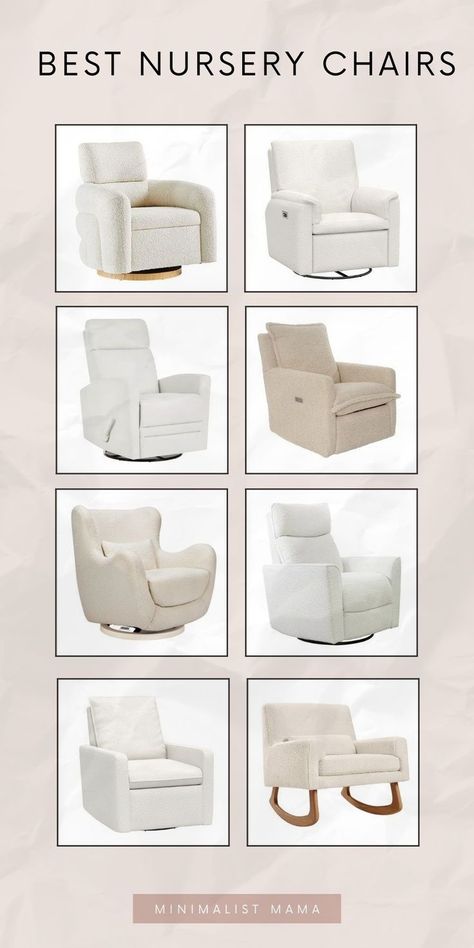 Hunting through nursery gliders and looking for the best nursery chairs? I've BOUGHT, sat in & tested DOZENS of nursery glider chair choices and THESE are the very best modern nursery glider picks for 2024 (and I bet you can't pick out which chair is ridiculously affordable amongst all this nursery design inspo) (Save to your nursery inspiration board or nursery furniture board for when you're planning your baby room! Best Nursery Chair, Baby Boy Nursery Room Design, Modern Baby Boy Nursery, Nursery Glider Chair, Nursery Glider Rocker, Neutral Nursery Ideas, Nursery Chairs, Nursery Gliders, Nursery Room Furniture