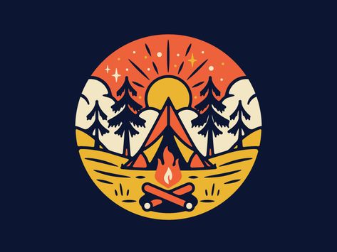 Mt Rainier Tattoo Outline, Logo Camping, Nick Slater, Camping Logo, Fire Camp, Camp Design, Camp Logo, Camping Design, Outdoor Logos