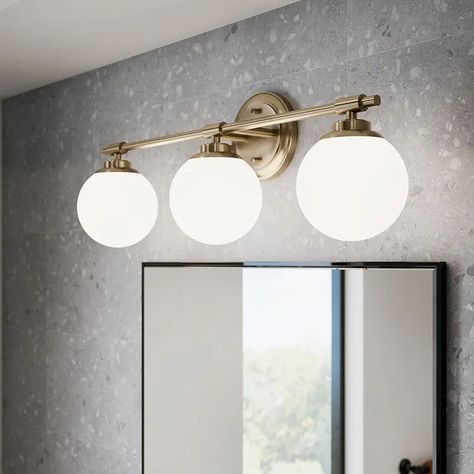 Benno 24.5" 3 Light Vanity Light Bronze | Kichler Lighting Champagne Bronze Bathroom, Kichler Lighting, Champagne Bronze, Light Vanity, Linear Lighting, Bath Fixtures, Bathroom Hardware, Clean Modern, Vanity Light