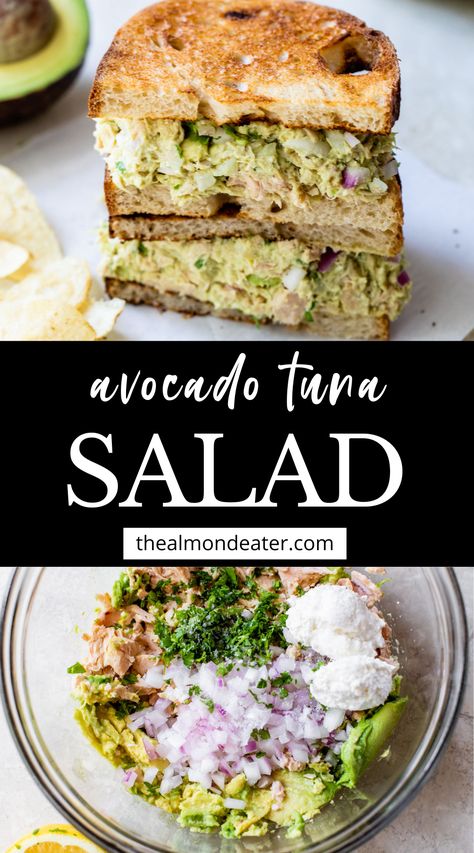 This creamy Avocado Tuna Salad uses mashed avocados, flaky tuna, and cottage cheese to put a twist on classic tuna salad. Enjoy it for a protein-packed and healthy snack or picnic lunch! Tuna And Cottage Cheese, Quick Salad Recipes, Tuna Salad Recipe Healthy, Classic Tuna Salad, Avocado Tuna, Healthy Tuna Salad, Avocado Tuna Salad, Quick Lunch Recipes, Leafy Salad