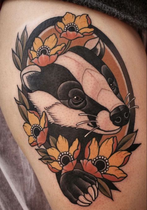 Honey Badger Tattoo, Skunk Tattoo, Badger Tattoo, Wood Tattoo, Raccoon Tattoo, Animal Sleeve Tattoo, Embroidery Tattoo, Sea Tattoo, Magic Tattoo