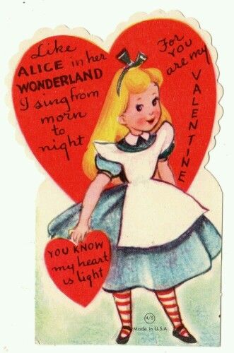 Alice in Wonderland Vintage Valentines