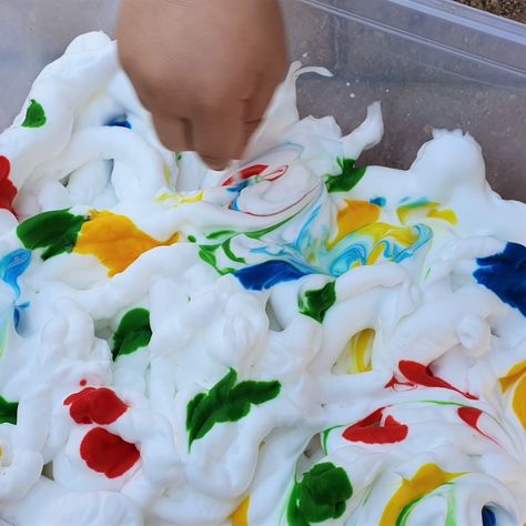 Shaving Cream Sensory Bin Magic for Kids - Taming Little Monsters Sensory Play Ideas, Magic For Kids, Sensory Art, Sensory Activities Toddlers, Polar Animals, Turtle Painting, Messy Play, Easy Activities, Sensory Bin