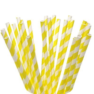 Baby Shower Beverages, Yellow Party Decorations, Cupcake Accessories, Yellow Party, Party Straws, Yellow Paper, Tea Party Birthday, Cake Pop, Party Paper